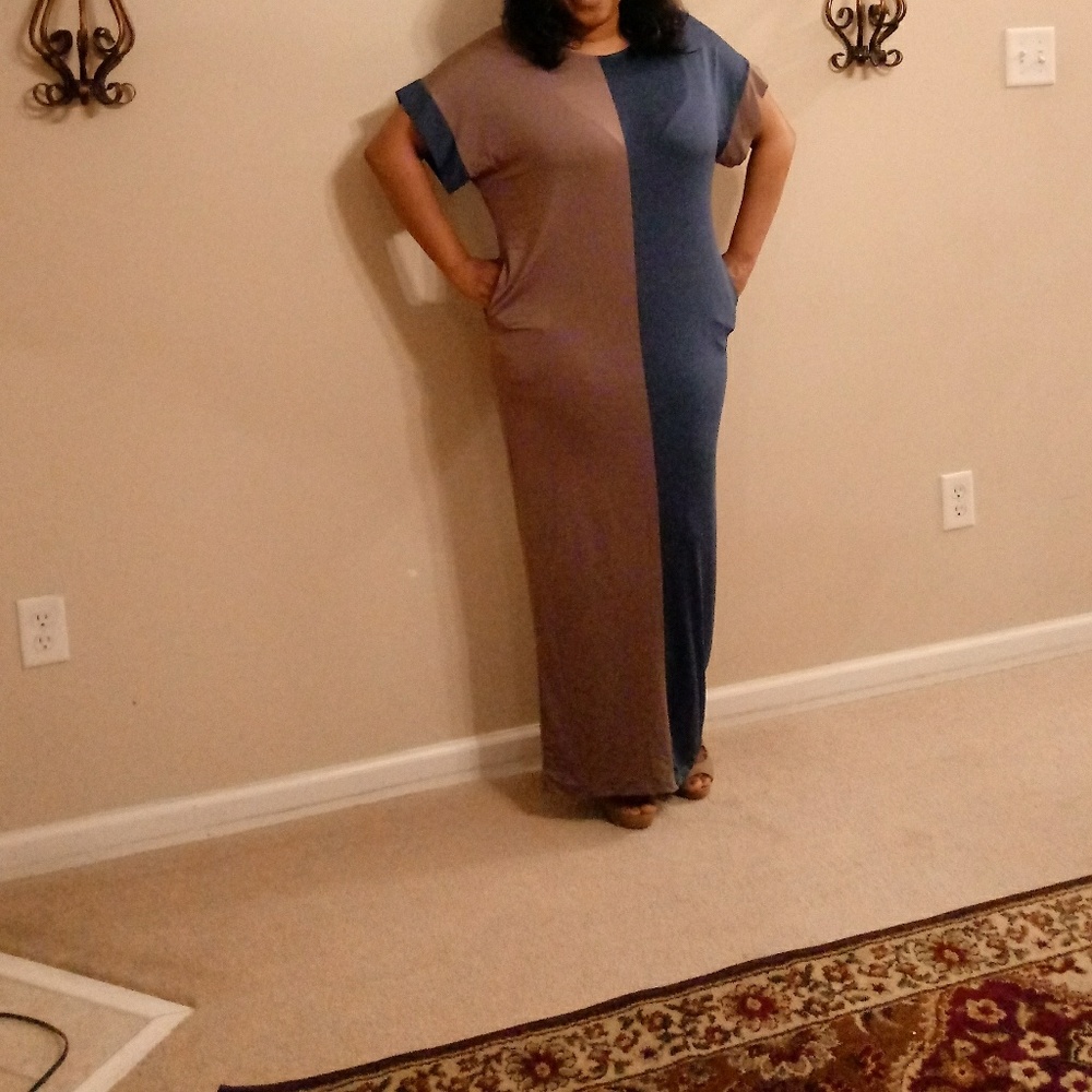 Color block Maxi Dress